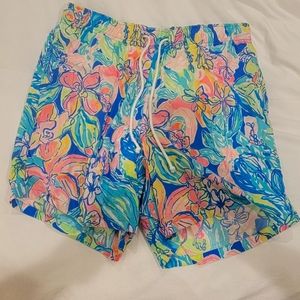 MEN LILLY PULITZER CAPRI TRUNK  SWIM SUIT BOARD SHORTS SIZE LARGE